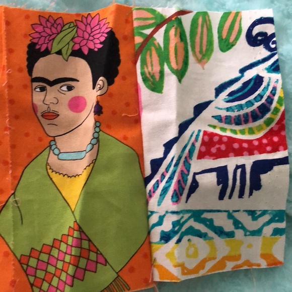 Frida Kahlo inspired fabric scraps. Sizes vary. - Picture 5 of 16